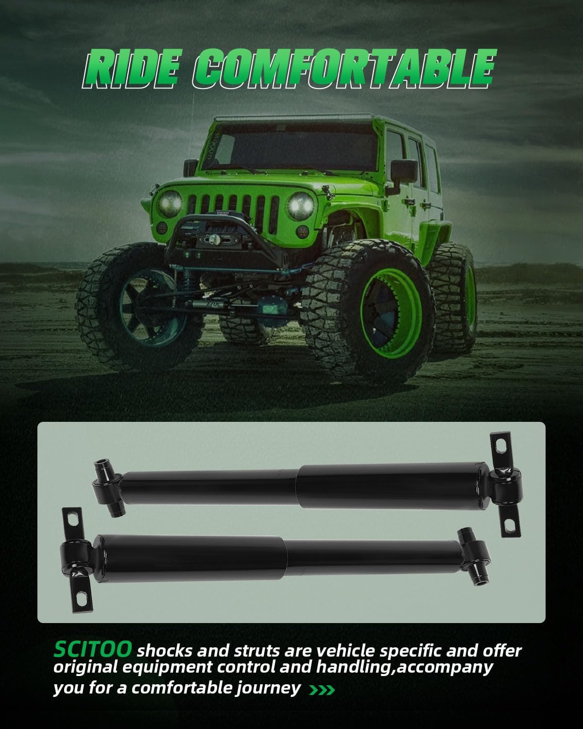 SCITOO - Rear Shock Absorber for Honda Fits 2009 2010 2011 2012 2013 2014 2015 for Honda Pilot Shocks 37339 Struts - 2Pc Set