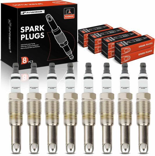 A-Premium Double Iridium Spark Plug Compatible with Ford F-150 2004-2008, F-250/F-350 Super Duty Expedition 2005-2008 & Lincoln Navigator 2005-2008, Mark LT 2006-2008, 5.4L, Pack of 8