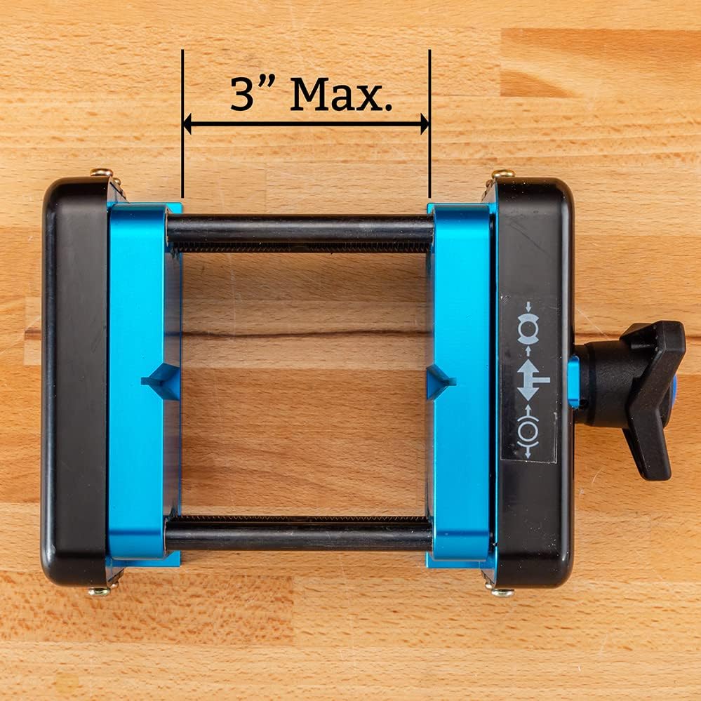 Rockler Self Centering Drill Vise w/Hex Key - Perfect Centering Tool for Pen Drilling Vise Holds Work Centered & Plumb – Portable Rockler Drill Guide - Steel, Aluminum Drill Press Vise