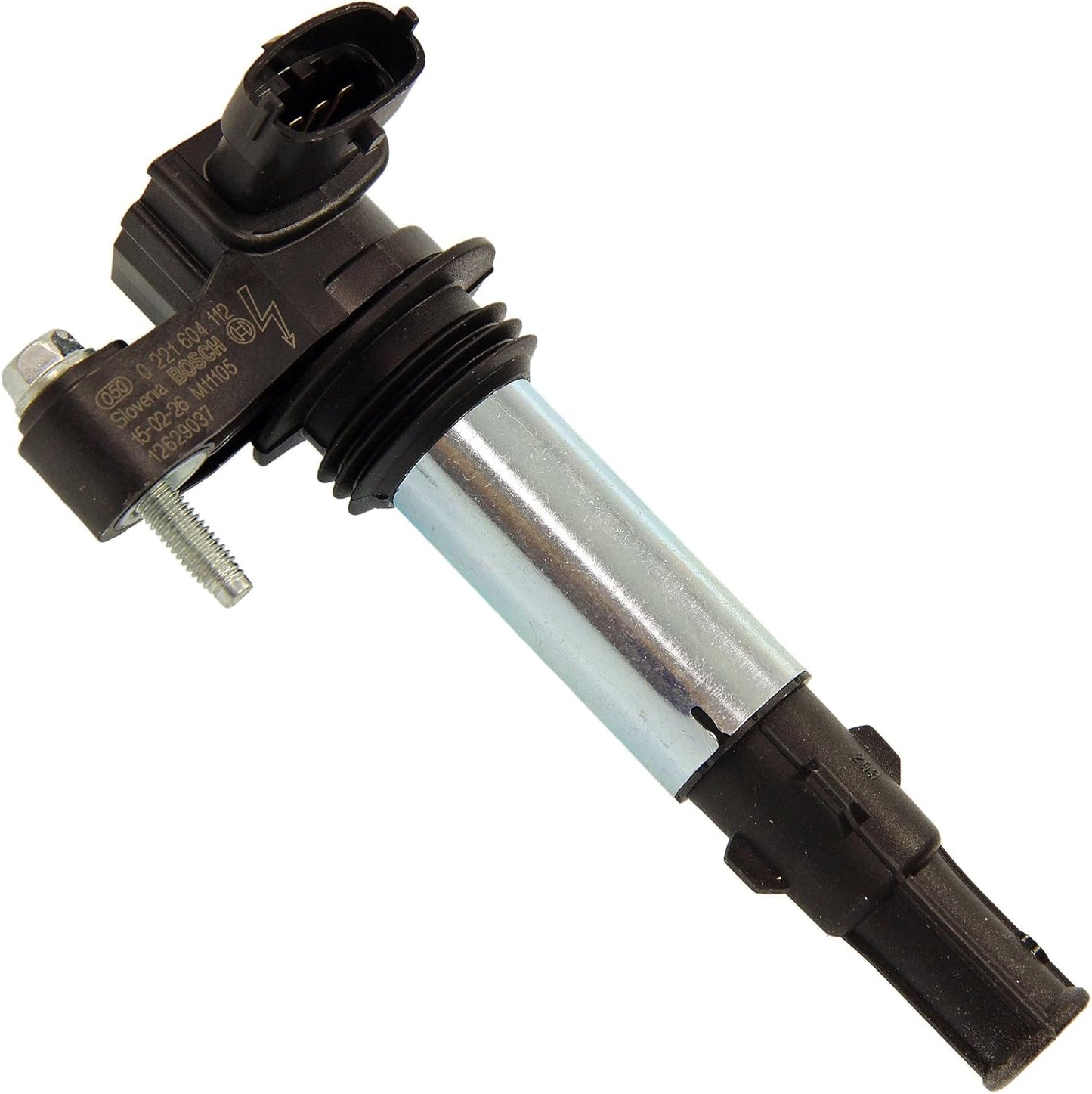 BOSCH 0221604112 Original Equipment Ignition Coil - Compatible with Select Buick Enclave, LaCrosse; Cadillac CTS, SRX, STS; Chevrolet Traverse; GMC Acadia; Saab 9-3; Saturn Outlook + More - Single