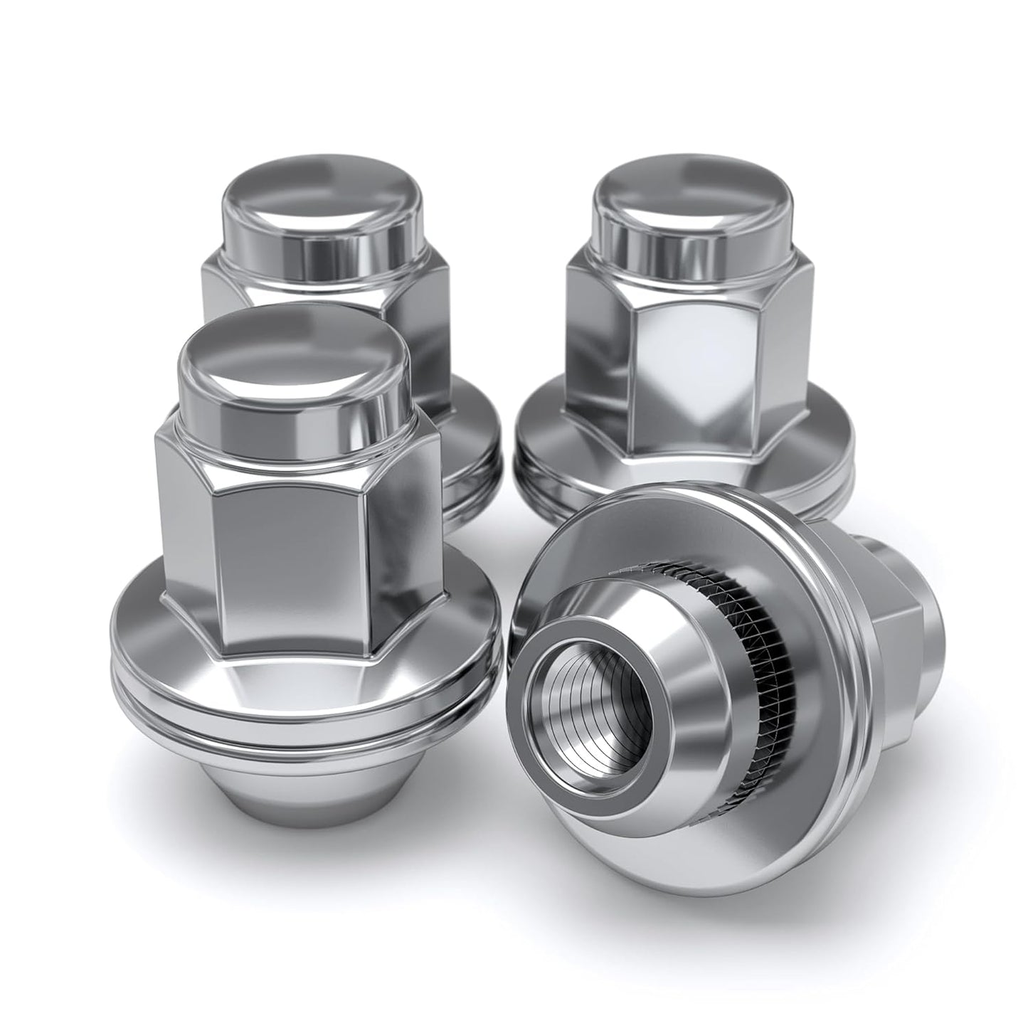 White Knight M14 x 1.50 Thread Lug Nut for Toyota Land Cruiser/Sequoia/Tundra, Lexus LX570 / LX470, Solid Piece (Black Chrome) Factory Style Duplex Long Mag with Washer, 5309DLBK-24AM (24 Pack)