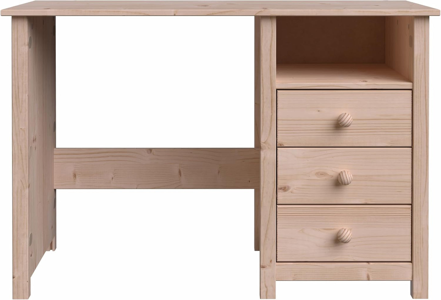 Compact Pine Desk with Drawers – Solid Wood Study Table for Kids and Adults