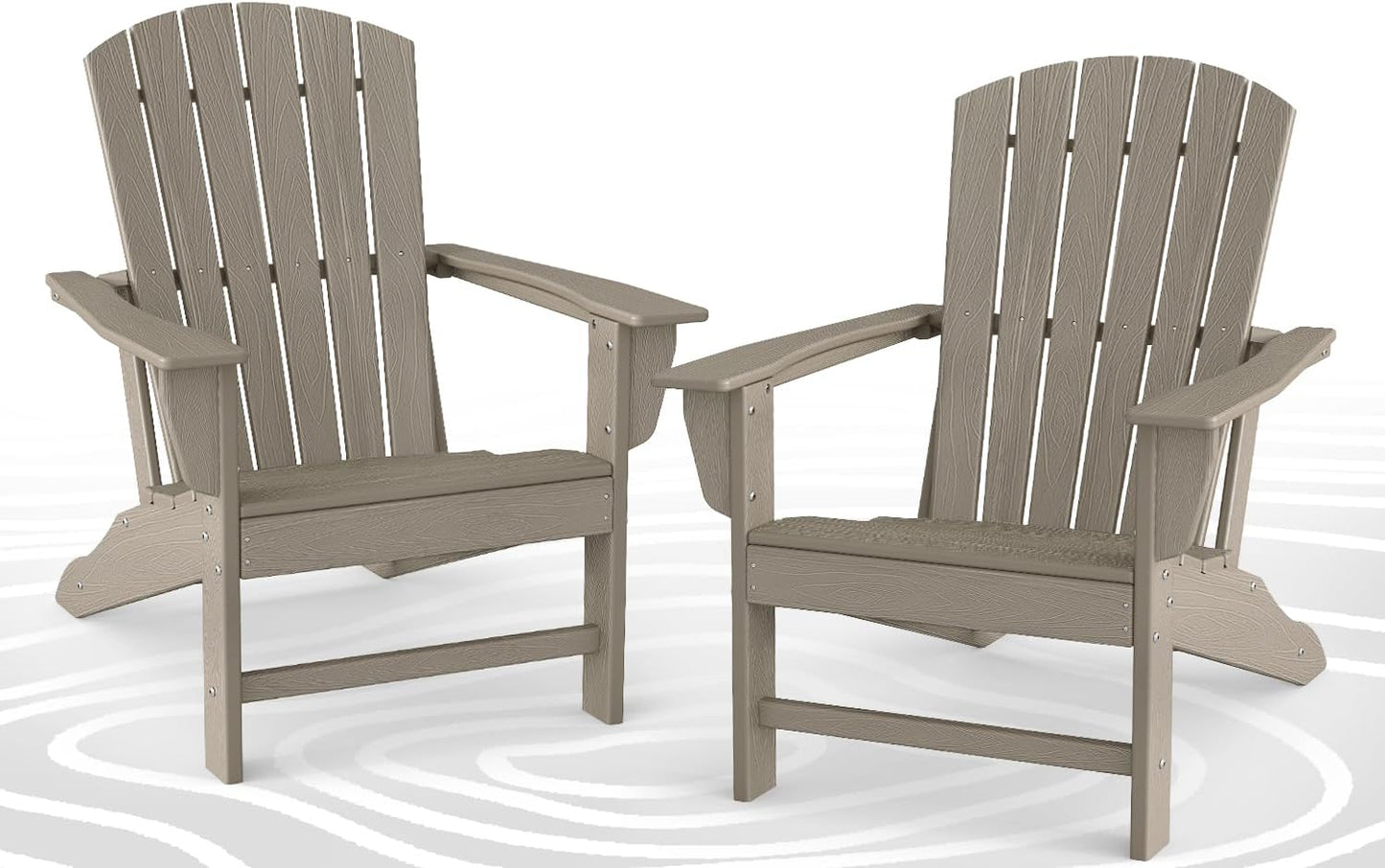 BRIOPAWS Adirondack-Chairs-Set of 4 | Fire Pit Chair | Oversized | HDPE Plastic | Weather Resistant | for Deck Outdoor Poolside Campfire | Blue