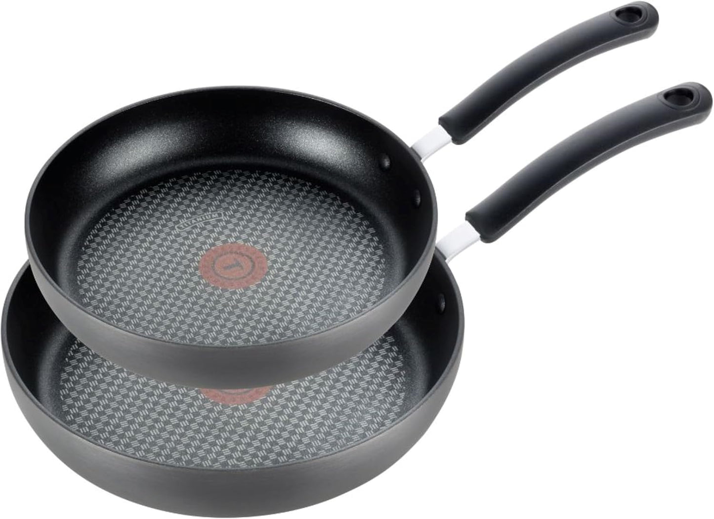 T-Fal Ultimate Hard Anodized Nonstick Cookware Set 17 Piece, Nonstick Pots and Pans Set with Fry Pan, Saucepans, Saute-Pan, Griddle, Dishwasher Safe, Black