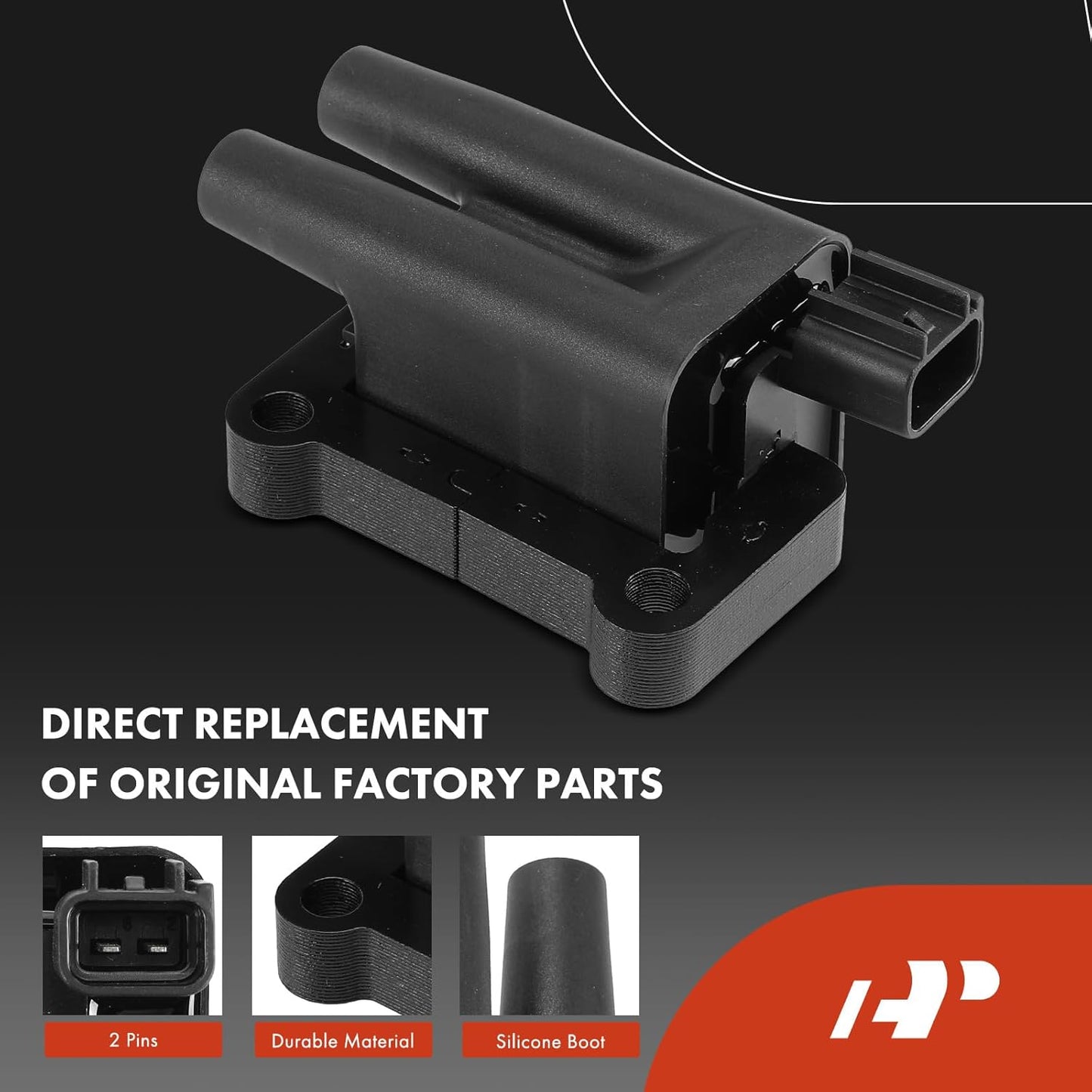 A-Premium +3x Ignition Coil Pack and 6x Iridium Spark Plugs Compatible with Mitsubishi Montero 1997-2002, Montero Sport 1999-2004, 3.0L 3.5L