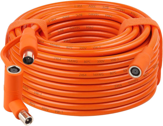 14AWG DC 8mm Extension Cable for Solar Panel 50FT,DC7909 Solar Panel Cable Female to Male with DC8020 Male Adapter Compatible with Aker,GZ Yeti,BLUETT,Jackery Portable Power Station - 50 Foot