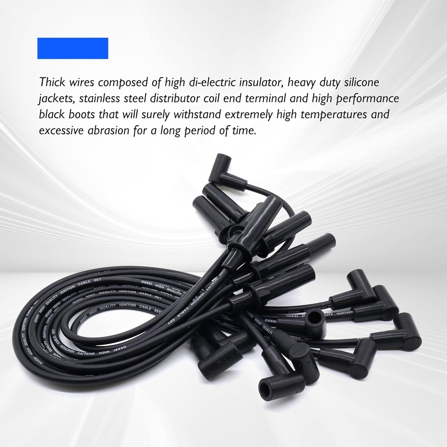7876 Ignition Spark Plug Wires Set of 9 Compatible with Dodge B150, B1500, B250, B2500, B350, B3500, D150, D250, D350, Dakota, Durango, Ram 1500, Ram 1500 Van, Ram 2500, Ram 2500 Van, Ram 3500