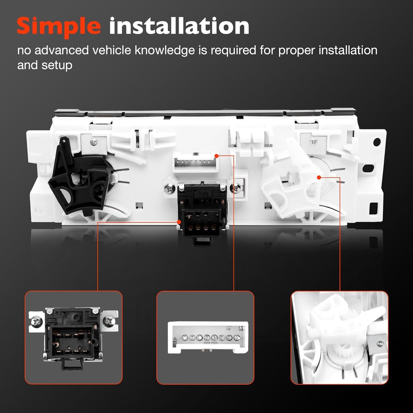 15-73870 Front Climate Control Module A/C Heater Air Conditioning Panel, Compatible with 2004-2012 Chevy Colorado GMC Canyon, 2006-2008 Isuzu i-280 i-290 i-350 i-370 -Replace OE#: 25841856 15113185