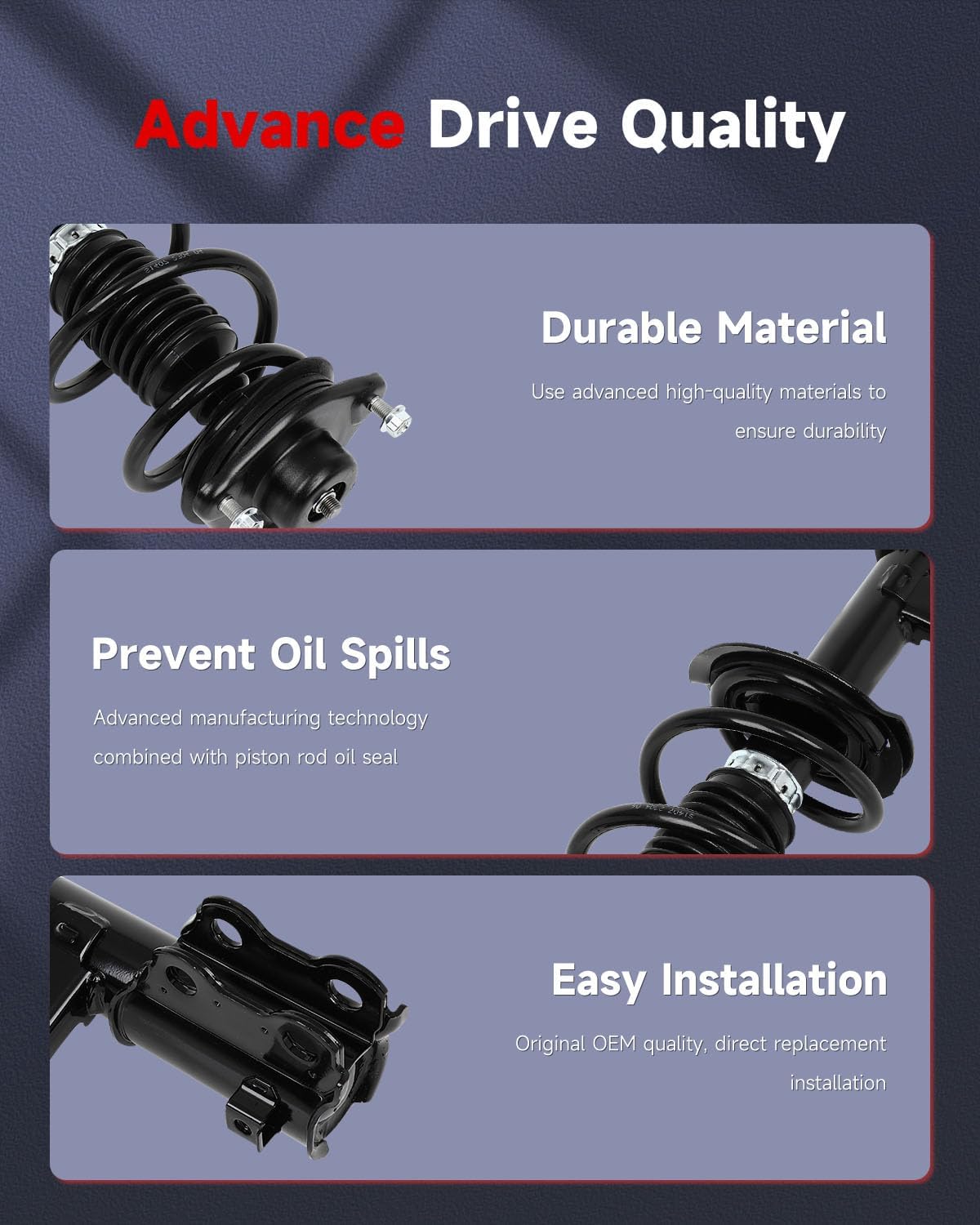 cciyu Front Complete Struts shock and Struts Fits for 2012 2013 2014 for Hyundai Sonata 2012 2013 2014 2015 for Kia Optima 11771 11772 Quick Struts Assembly FWD -2PCS