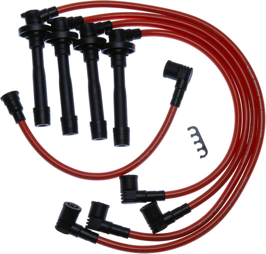 VMS RACING 90-97 10.2mm High Heat Performance Ignition Spark Plug Wires Set in Red Compatible with Honda Accord 2.2L F22A1 F22B2 SOHC Engines ONLY 1990-1997