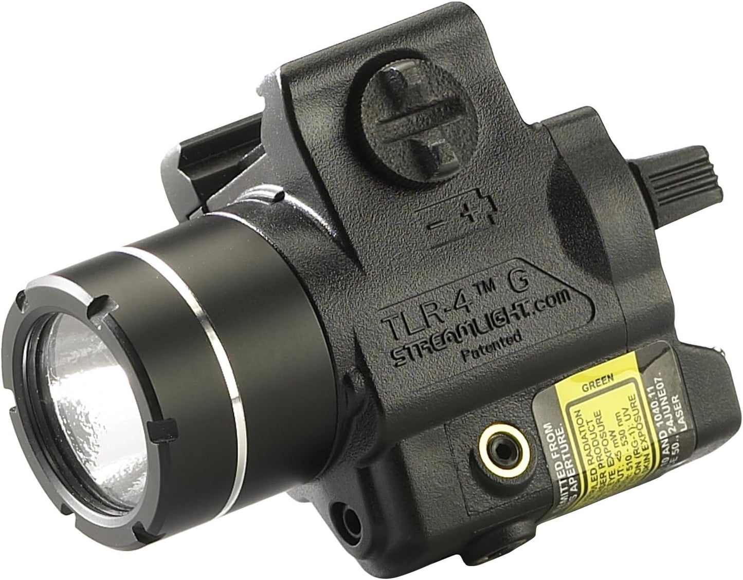Streamlight 69240 TLR-4 170-Lumen Compact Rail-Mounted Tactical Weapon Light with Integrated Red Aiming Laser for Select Handguns, Black