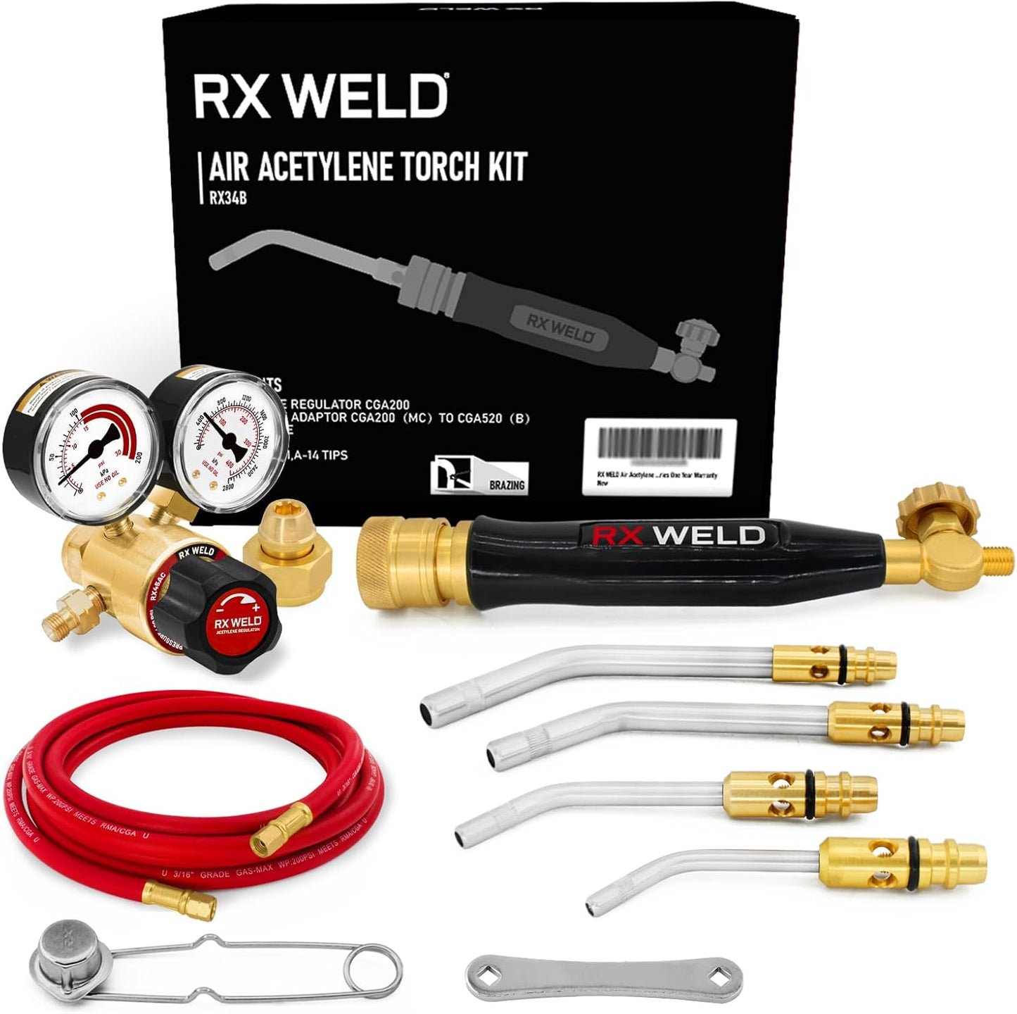 RX WELD Air Acetylene Torch Kit Fuel Gas kit Professional Series