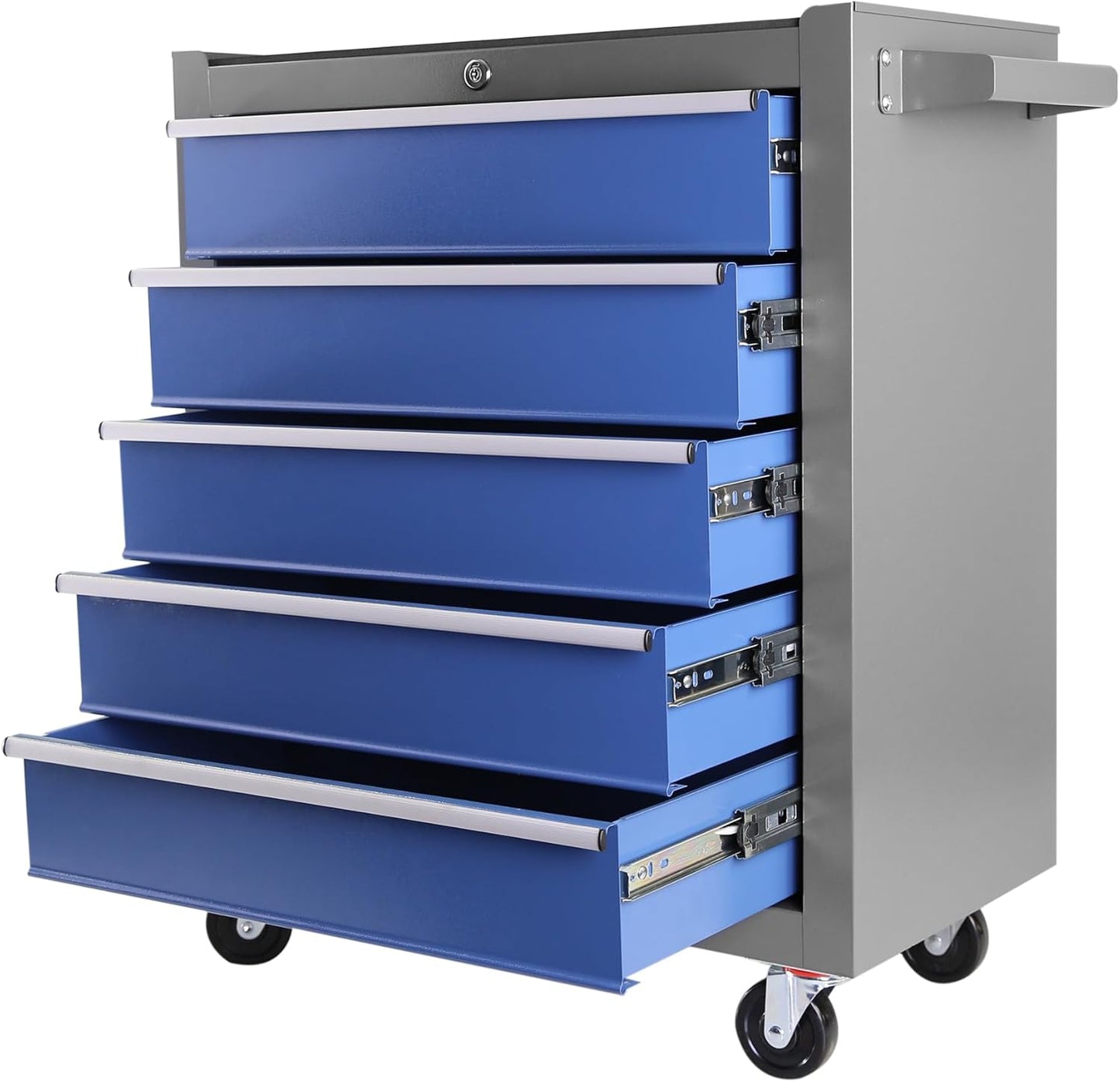 7 Drawers Rolling Tool Chest with Wheels, Portable Rolling Tool Box on Wheels, Tool Chest Organizer for Garage, Workshop, Home Crafts Use (Black-7 Drawers)