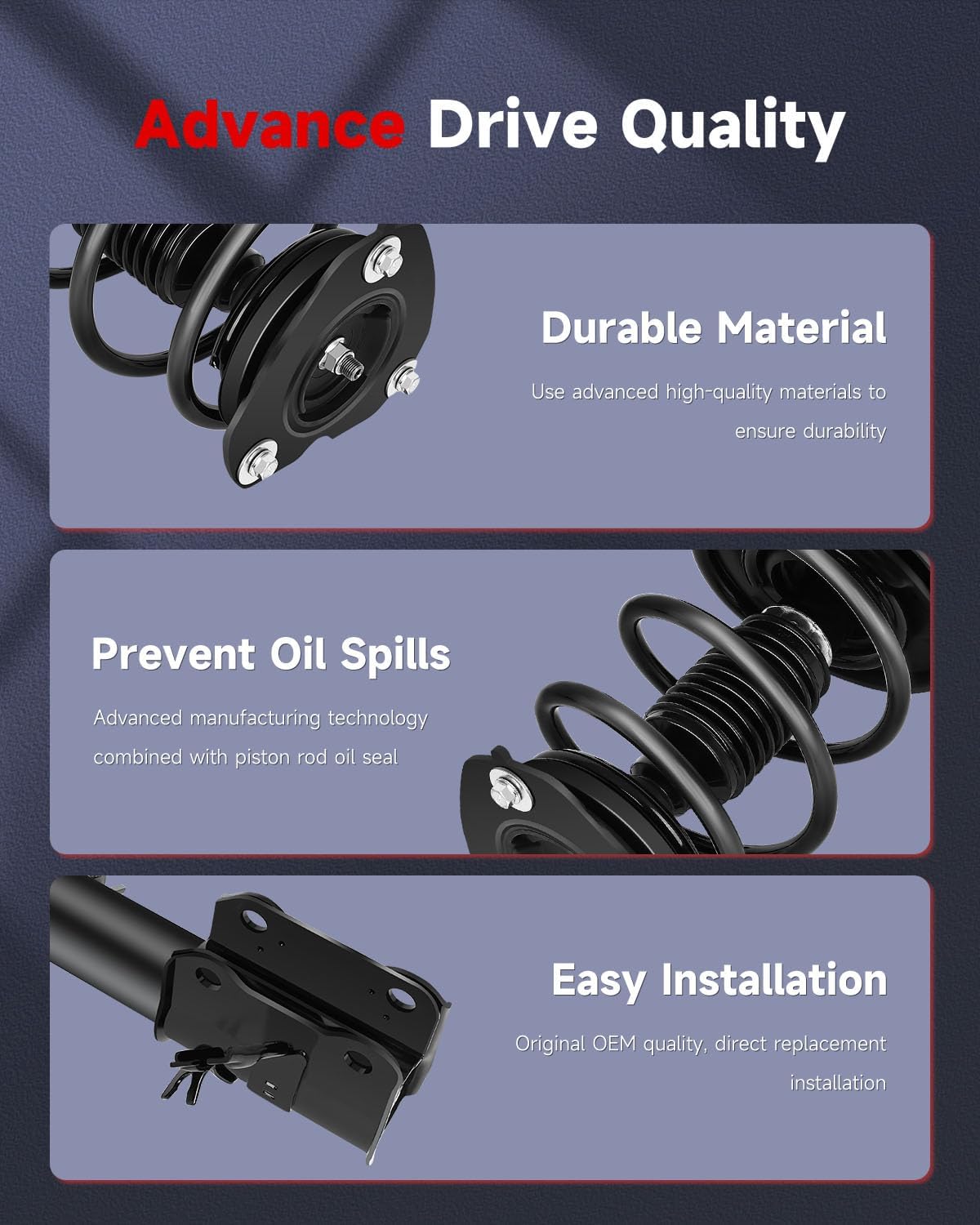 cciyu Struts Complete Struts Spring for 2008-2011 for Nissan Altima Struts Shocks for 172906 172905 front Struts