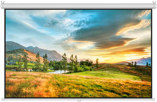 Auto-Locking Foldable Portable Projection Screen for Home Theater Presentation, 4:3/16:9 HD Manual Projector Screen Retractable Projection Screen (60inch 16:9
