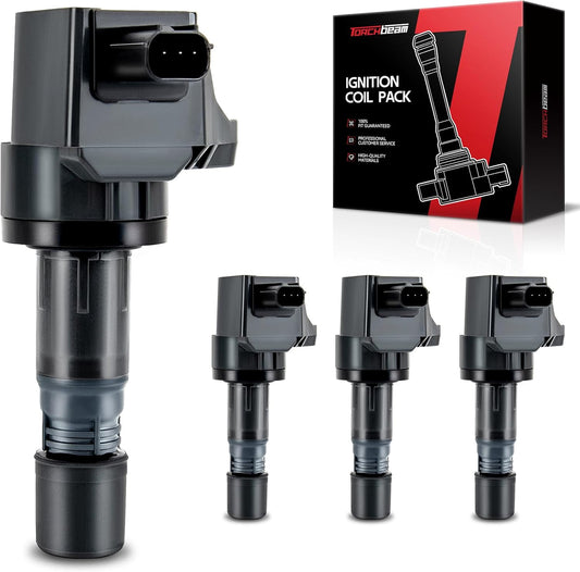 Torchbeam 4 Packs Ignition Coil UF672 Fit for 2016 2017 2018 2019 2020 2021 2022 Honda HR-V 2012 2013 2014 2015 Honda Civic 1.8L L4 2013 2014 2015 Acura ILX 2.0L L4 Coil Replacement for C1823 5C1880