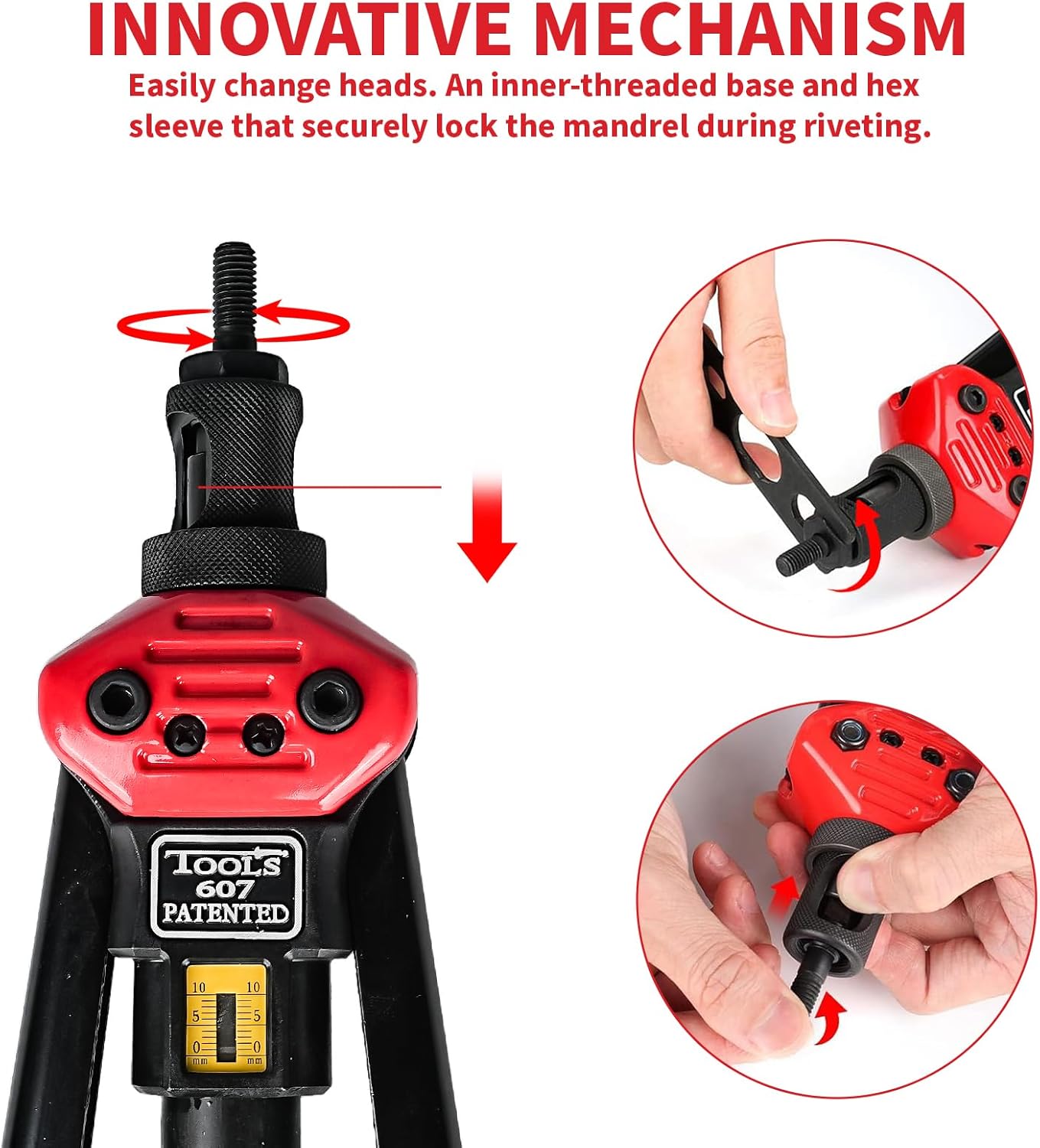 Rivet Nut Tool Kit, 16-Inch Rivnut Tool with 15 Metric & SAE Mandrels and Rivet Nut Gun, 200pcs Rivnut Tool Kit Assortment, Nutsert Tool Kit with Carrying Case