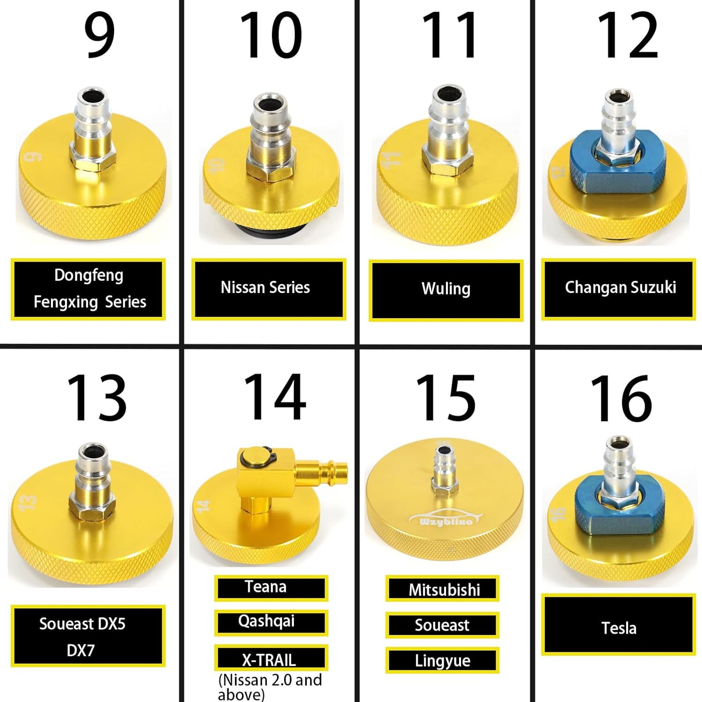17 Pcs Master Cylinder Bleeder Kit， Brake Fluid Bleeder Adapter Kit，Aluminum Material，Brake Pressure Bleeding Set with Quick Connector， for Most Vehicles