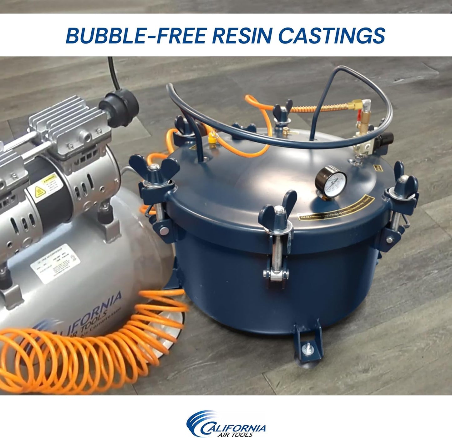 California Air Tools CAT-365C 5 gallon Pressure Pot for Epoxy Resin Casting, Coated Steel Tank, Portable