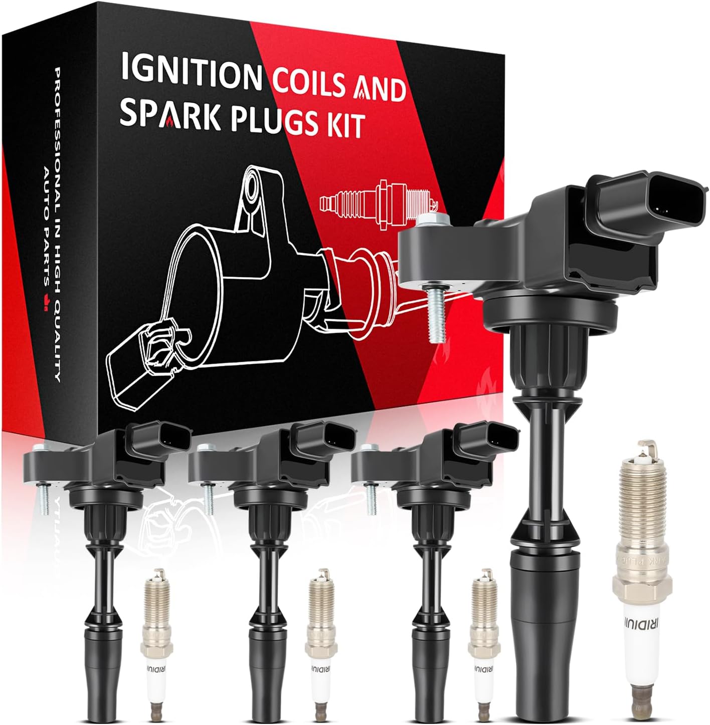 SCITOO 100% New 3pcs Ignition Coil Set Compatible for Dodge/for Jeep/for Ram 2009-2012 Automobiles Fit for OE: UF640 C1652