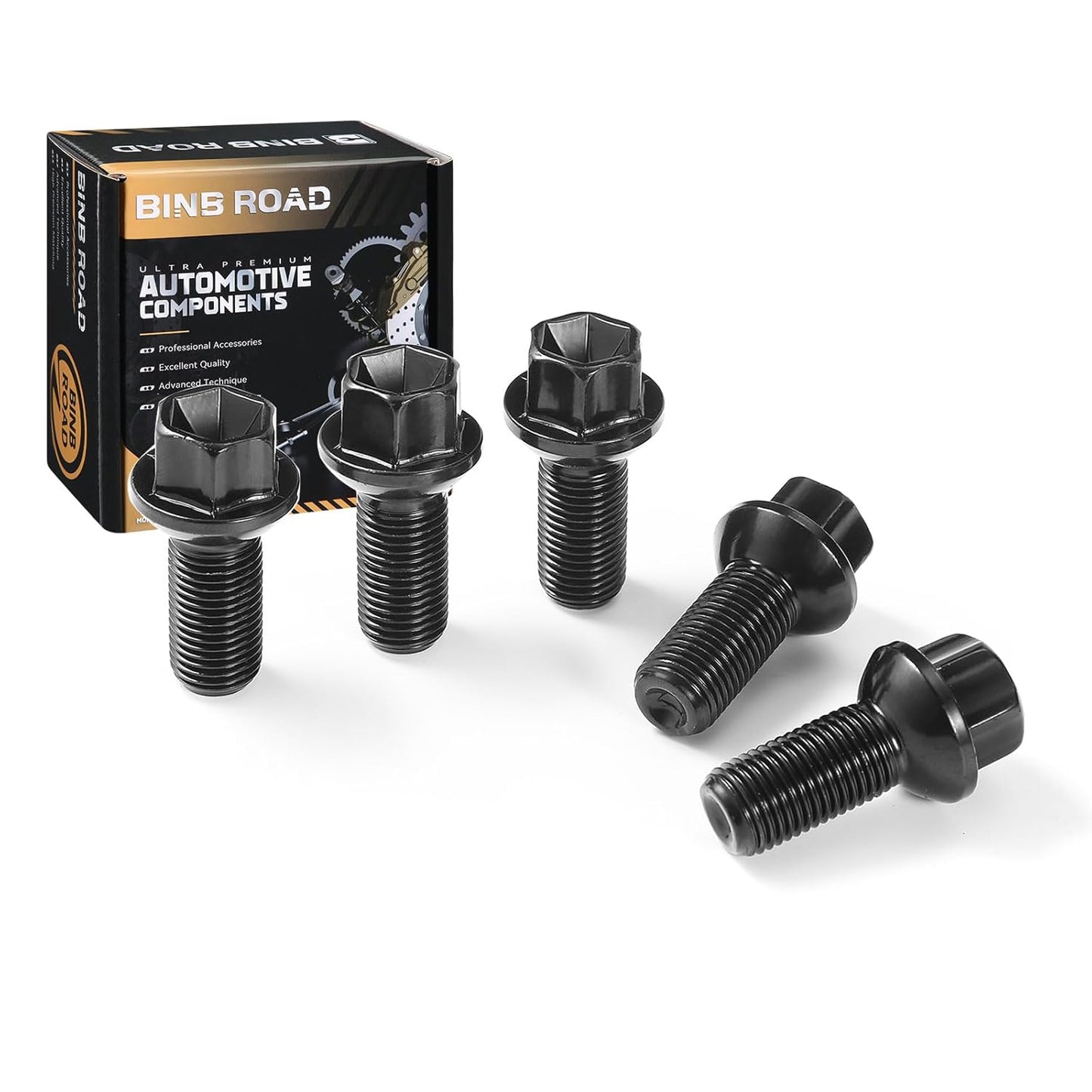 20Pcs M14 x 1.5 Wheel Lug Bolts Nuts 0009908307 Compatible with Mercedes Benz C300 E350 CLA250 GL350 ML350 SLK350 W204 W211 C209 W164 W251