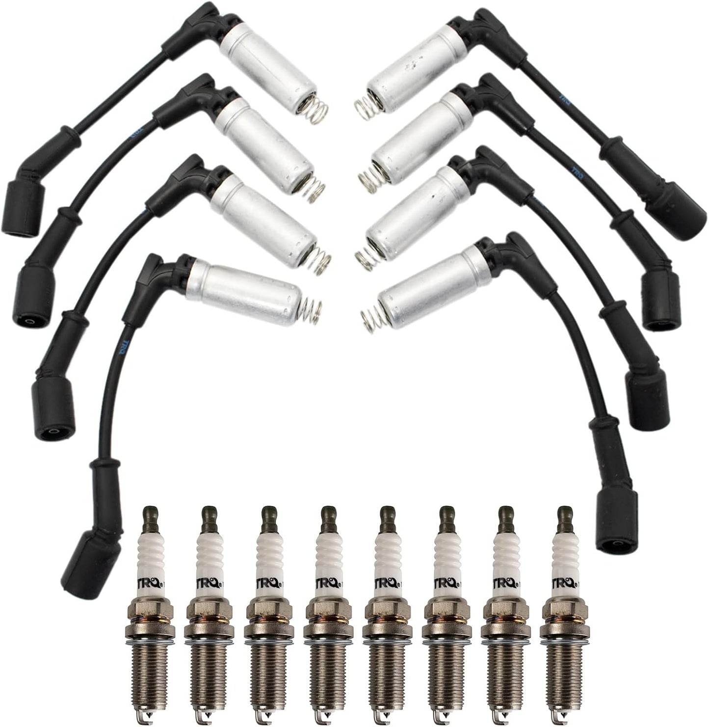TRQ Ignition Kit Spark Plugs Wire Set Compatible with 2011-2019 Ford Fiesta