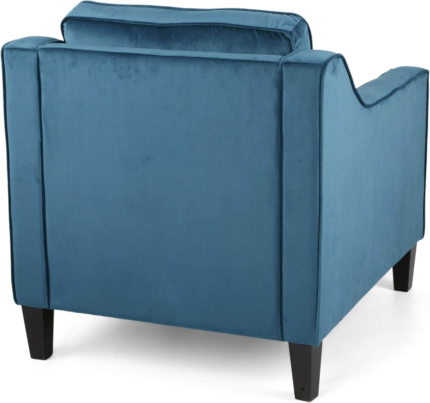 Christopher Knight Home Rachel Contemporary Velvet Club Chair, Blue, Dark Brown