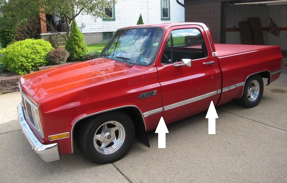 1973-1987 Chevy GMC Chrome Side Body Trim Molding C10, C20, C30, K10, K20, K30, V10, Suburban, Custom Deluxe, Silverado, Pickup Trucks - 2.25" Wide (Full Roll - 320")