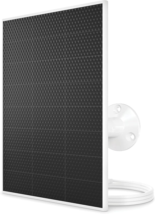 Arlo Solar Panel Charger (White), Arlo Certified Accessory, Weather Resistant, Easy Install (2025 Released), Works with: Essential Series, Go 2, Pro 3/4/5S/6/6 XL, Ultra Series, Wireless Floodlights