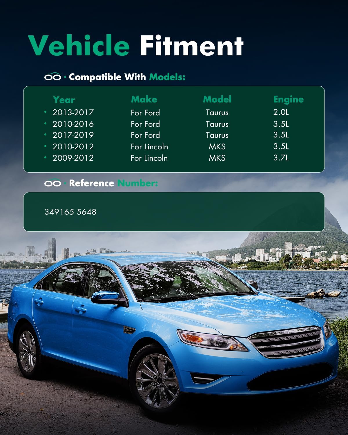 SCITOO Rear Shocks Set of 2 for Taurus, Shocks Absorbers and Struts Fits 2010 2011 2012 2013 2014 2015 2016 2017 2018 2019 for Ford Taurus,2009 2010 2011 2012 for Lincoln MKS Amortiguadores