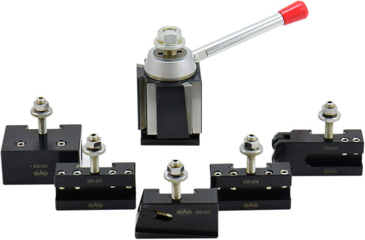 Shars BXA 222 Quick Change Tool Post Wedge Type 6 PCS Set for Lathe 10" - 15" Lathe Swing 202-9475 L