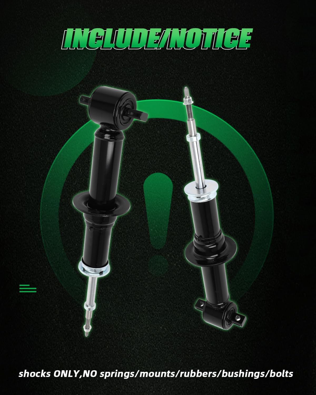 SCITOO - Front Shock Absorbers for Chevy Fits 2014-18 for Chevy Silverado 1500,15-20 for Chevy Suburban,15-20 for Chevy Tahoe,14-18 for GMC Sierra 1500,15-20 for GMC Yukon/XL Shocks Struts - 2Pc Set