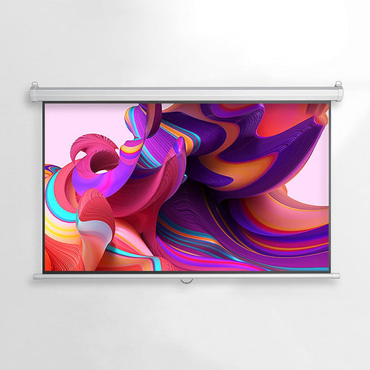 4:3/16:9 HD Retractable Portable Auto-Locking Projection Movie Screen, Indoor Outdoor Manual Pull Down Projector Screen for Home Cinema Gaming Hotel Wedding (60) (60inch 16:9)