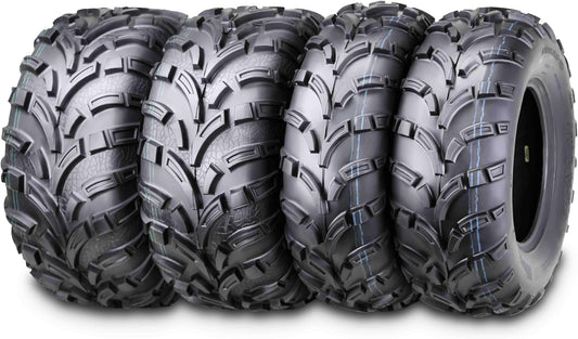 WANDA Set of 4 ATV tires 25x8-12 & 25x11-12 for 10-14 Polaris Ranger 400