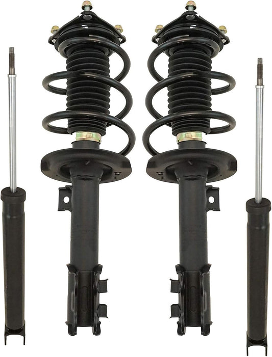 TRQ Complete Strut Assembly & Shock Absorber Kit Complete Strut & Coil Spring Assembly Compatible with 2011 Hyundai Sonata