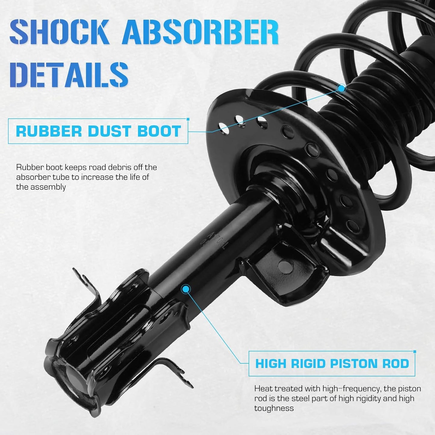 172948 172947 Front Strut Shock w/Coil Springs for 2014-2016 Nissan Sentra, 2017-2019 Sentra ONLY 1.8L (S, SL, SR, SV) - [Exc. SR Turbo/Nismo Models], 2015 2018 Struts Shocks Absorbers Assembly