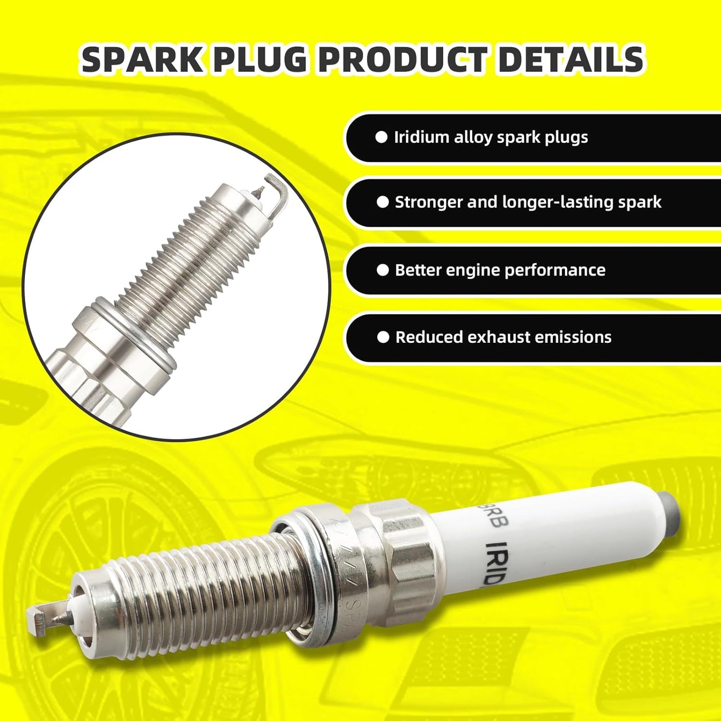 Set of 6 Ignition Coils Pack UF750 12138643360 & 6 PCS Iridium Spark Plugs Compatible with BMW 340i GT 540i X3 740i 640i xDrive M240i X4 Mini Cooper Clubman - 1.5L 3.0L L3 L6