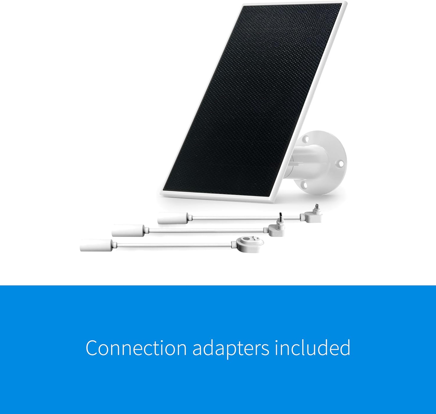 Arlo Solar Panel Charger (White), Arlo Certified Accessory, Weather Resistant, Easy Install (2025 Released), Works with: Essential Series, Go 2, Pro 3/4/5S/6/6 XL, Ultra Series, Wireless Floodlights
