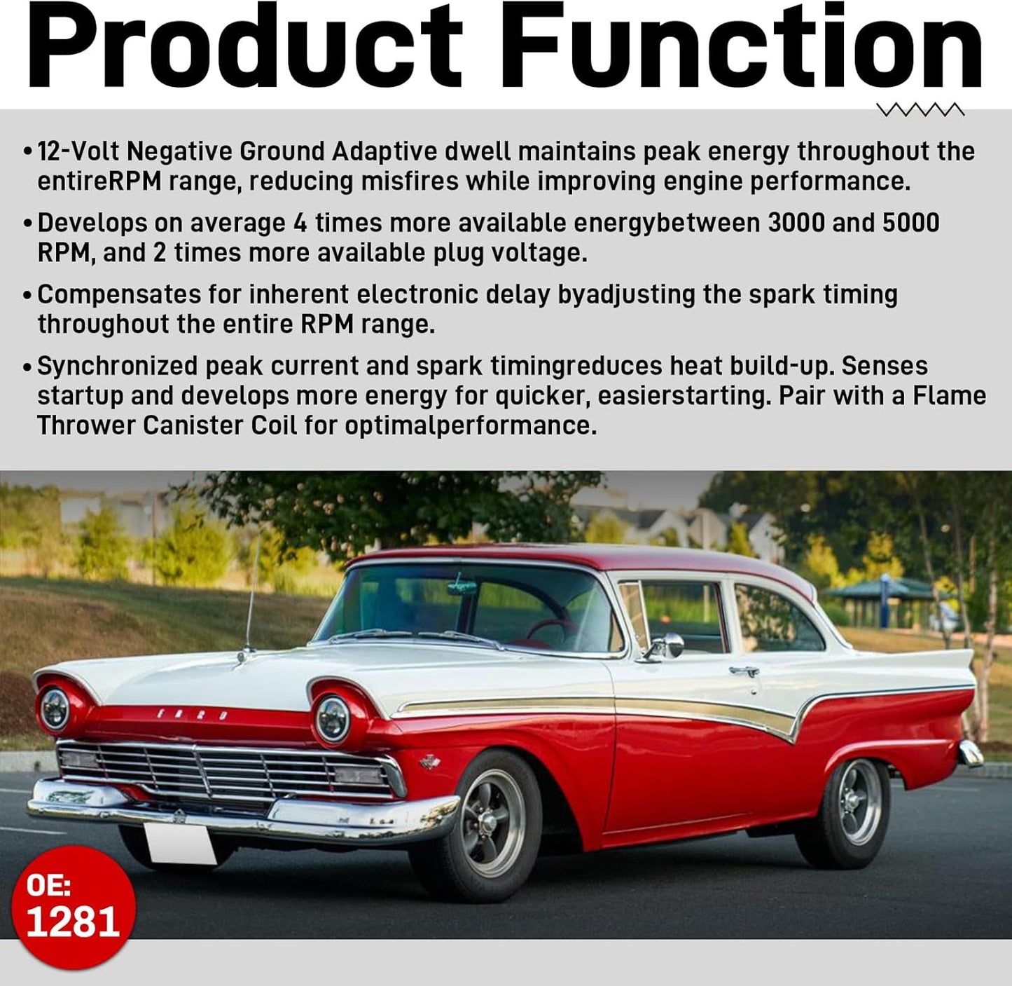 1281 Ignition Conversion Kit Compatible With 1957-1974 Ford 8 Cylinder, Ignitor Kit Replace For Pertronix