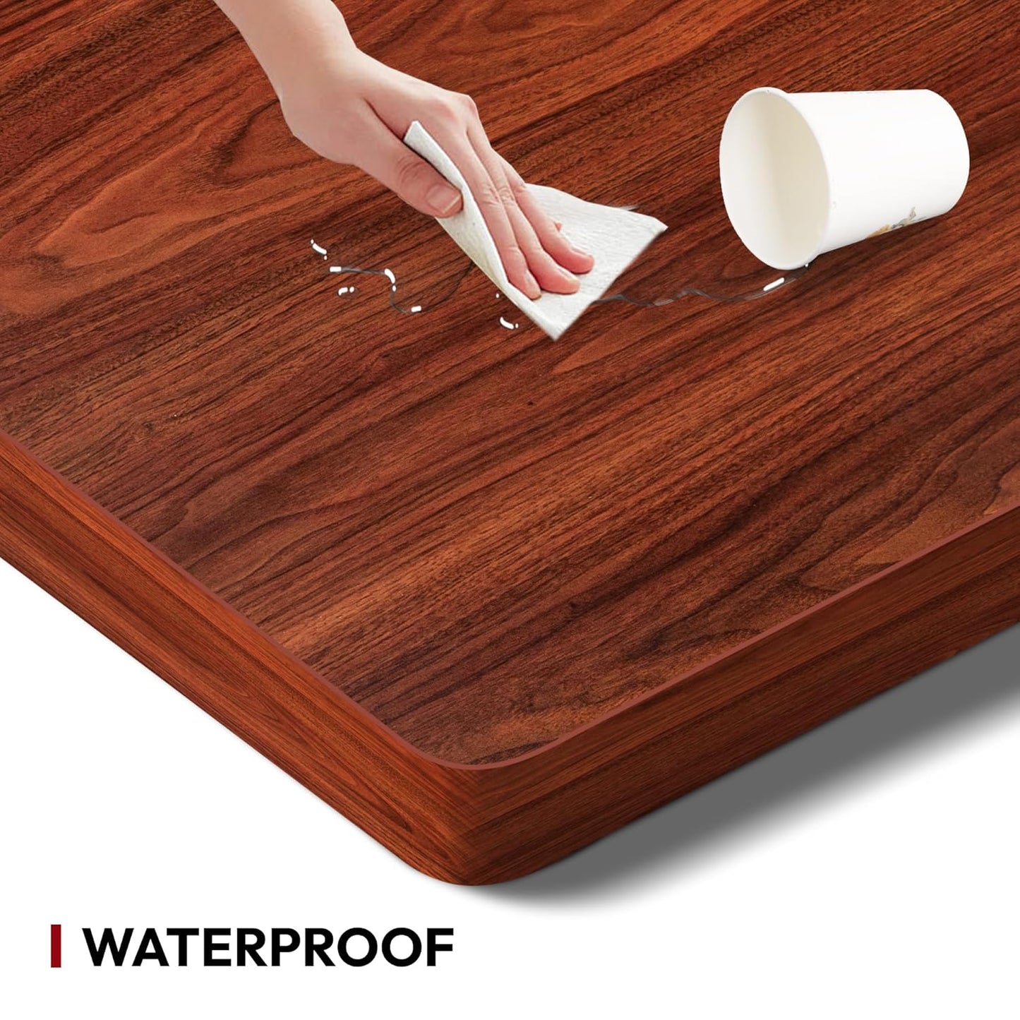 SANODESK Universal Tabletop 60"x24"x1" Thickness One-Piece Table Top Rectangular Particle Board for Standing and Home Office Desk Countertop DIY,Mahogany Desk Top