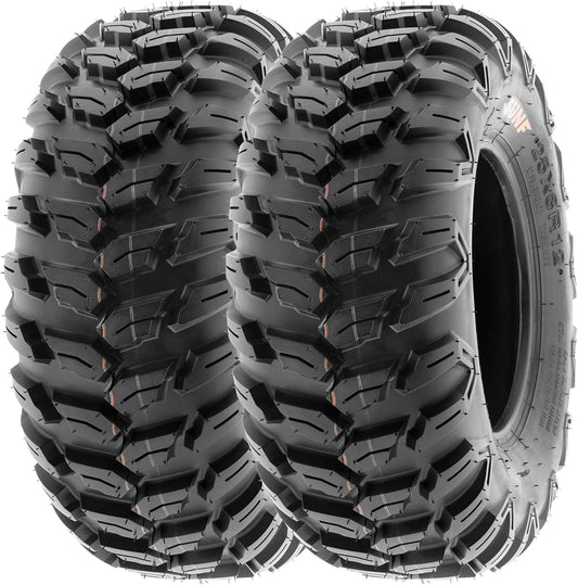 SunF 26x11R12 ATV UTV Tire 26x11x12 Loose Over Hardpack 6 PR A043 - PAIR of 2