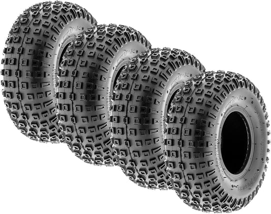 Set of 4 SunF A011 XC Sport ATV & Go Karts Knobby Tires 145/70-6 (14x6-6), 6 PR, Tubeless