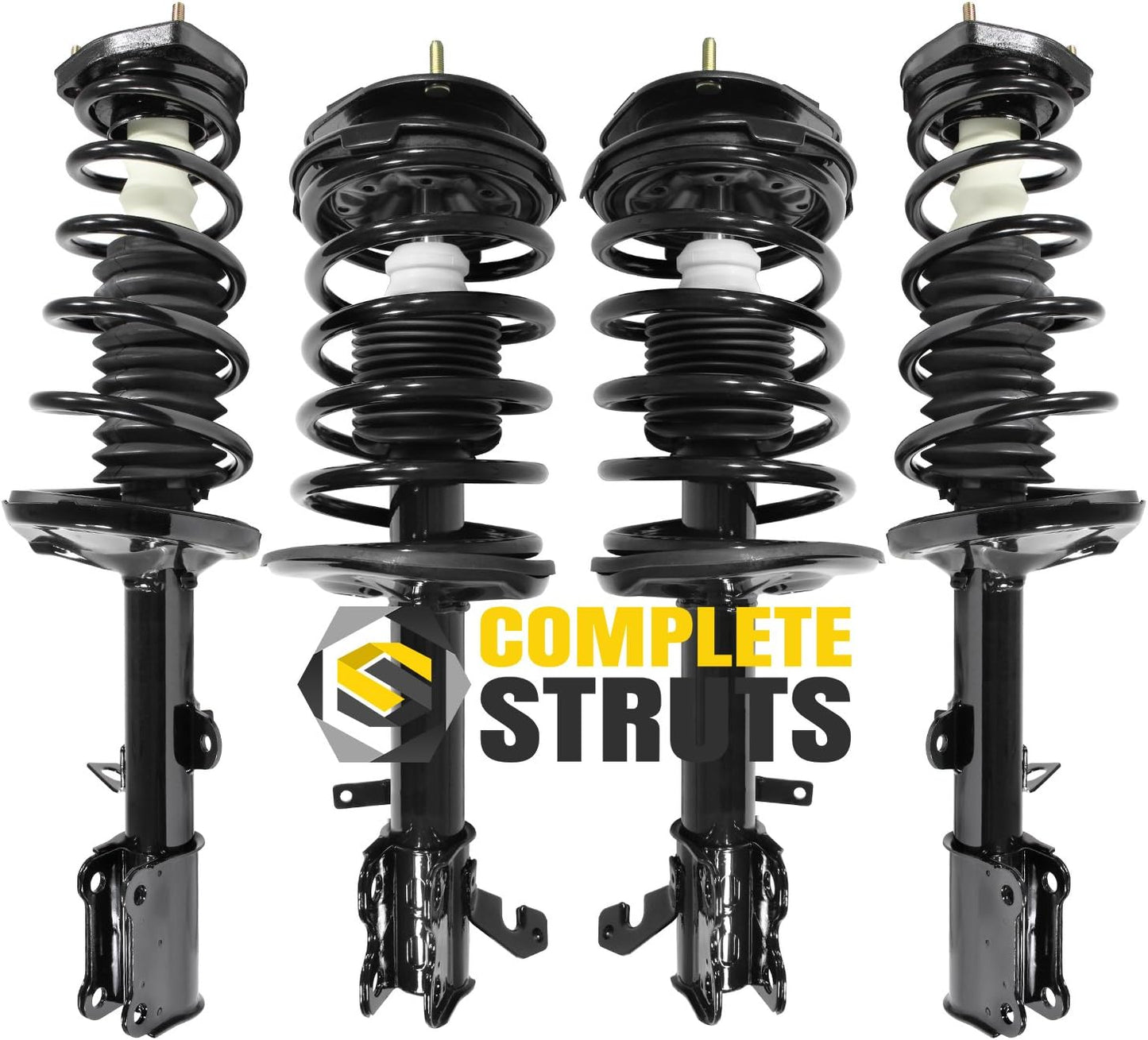 COMPLETESTRUTS - Front & Rear Complete Strut Assemblies with Coil Springs Replacement for 1993-2002 Toyota Corolla Sedan - Set of 4