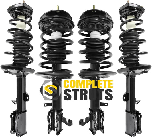 COMPLETESTRUTS - Front & Rear Complete Strut Assemblies with Coil Springs Replacement for 1993-2002 Toyota Corolla Sedan - Set of 4