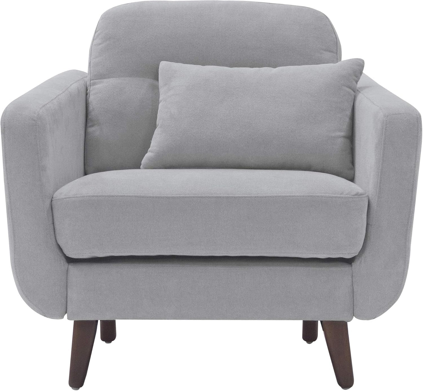 Serta Sierra Living Room Sofas Modern Design, Microfiber Upholstered Couch Ideal for Smaller Spaces Arm Chair Smoke Gray