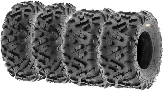 Set of 4 SunF Power.II ATV UTV Tires 23x7-10 Front & 22x10-10 Rear, All-Terrain Off Road, 6 PR, A051