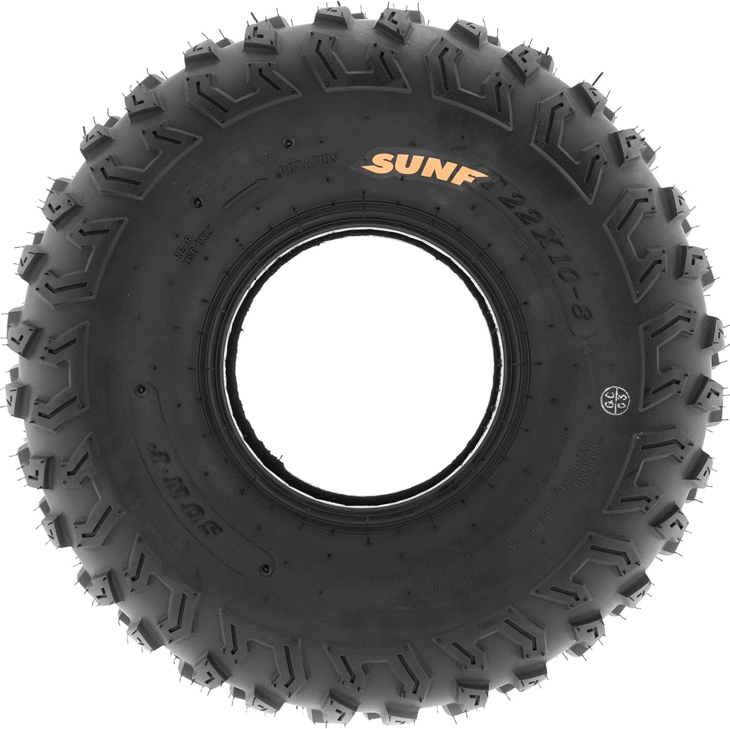 Set of 2 SunF A030 Knobby ATV/UTV Tires 22x10-8 ,6 PR, Tubeless