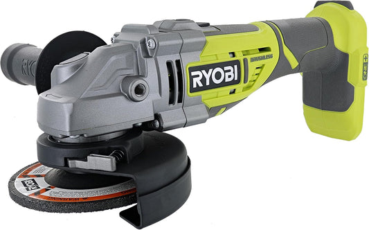 Ryobi P423 18V One+ Brushless 4-1/2" 10,400 RPM Grinder and Metal Cutter w/ Adjustable 3-Position Side Handle and Onboard Spanner Wrench (Battery Not Included, Power Tool Only)