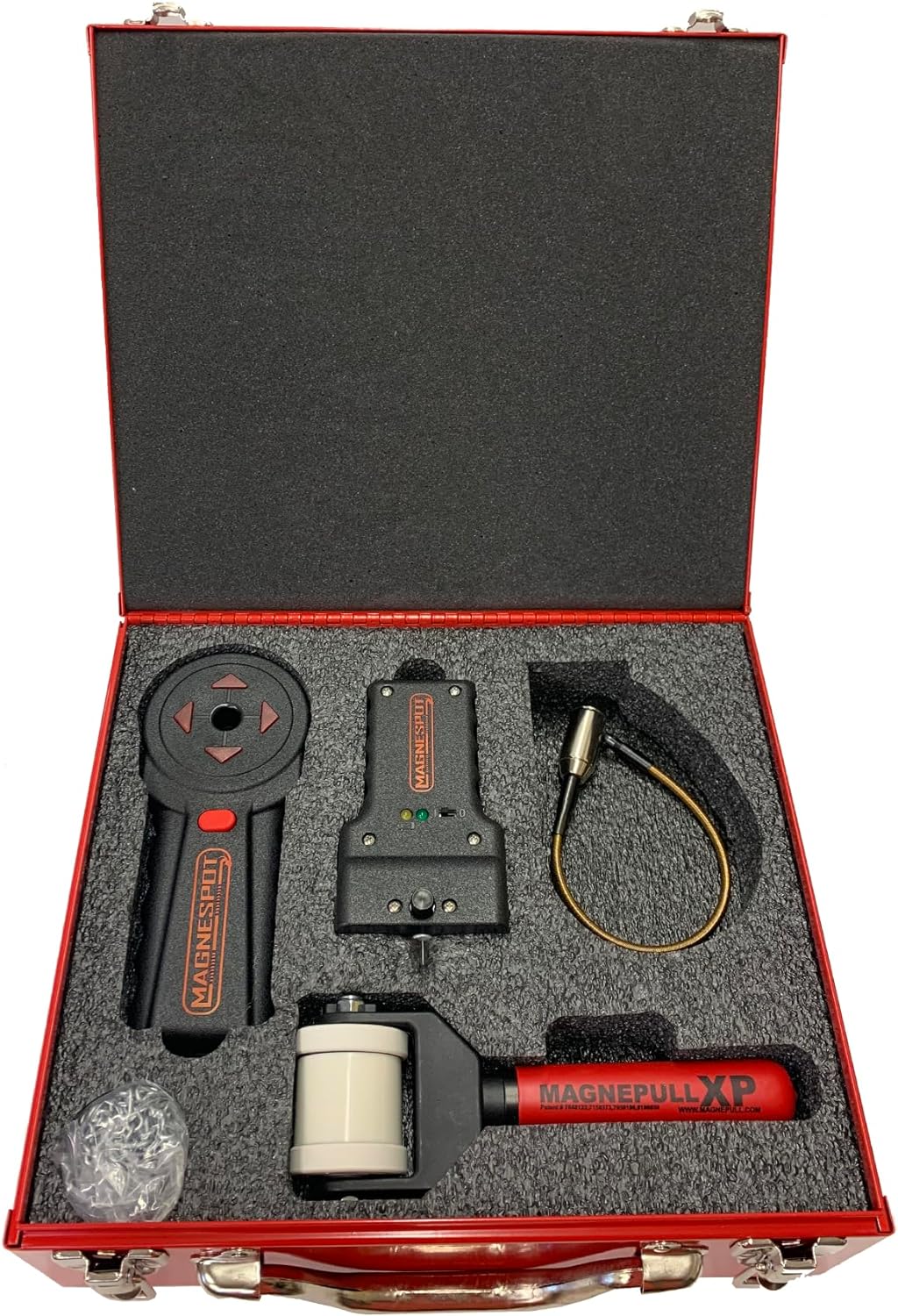 XP1000-MC-XR-1 Magnetic Wire Puller for Electrical Tools W/Flexible Steel Leader & Magnespot Reference Point Locator for Locating Drill Spots Through Walls or Floors