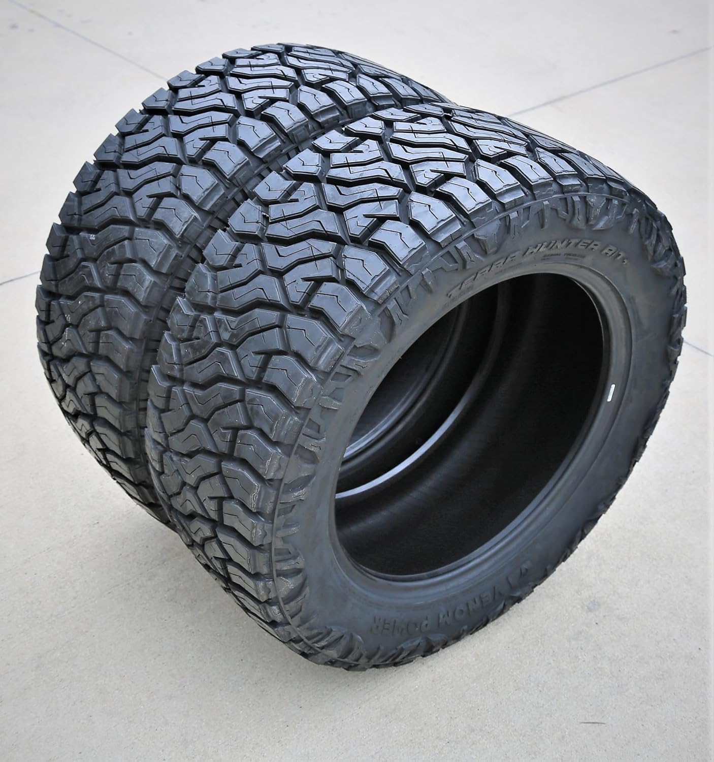 Venom Power Terra Hunter R/T+ R/T All-Terrain Mud Off-Road Light Truck Radial Tire-33X12.50R20LT 33X12.50X20 33X12.50-20 114Q Load Range E LRE 10-Ply BSW Black Side Wall